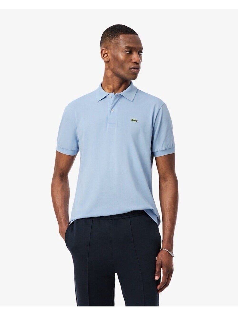 LACOSTE Men’s Cotton Classic Fit L.12.12 Piqué Polo In Light Blue-Size 7|XXL